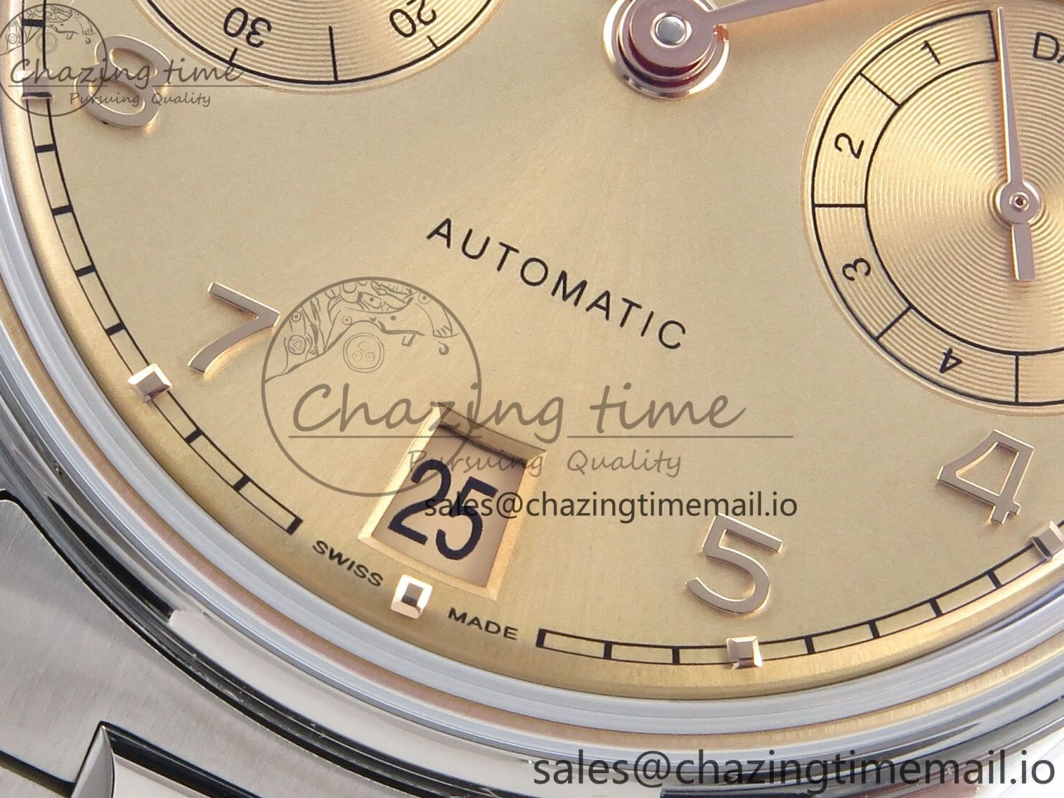 MIROTIME 0314 Portugieser Auto IWC0562B APSF 1:1 Best Edition Gold Dial on SS Bracelet A Reliable 6996